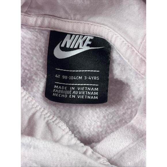 Nike Sportswear Club Fleece Toddler Pullover Hoodie - Pink Pale - Size 4 - Picture 8 of 9